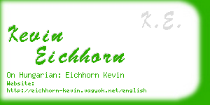 kevin eichhorn business card